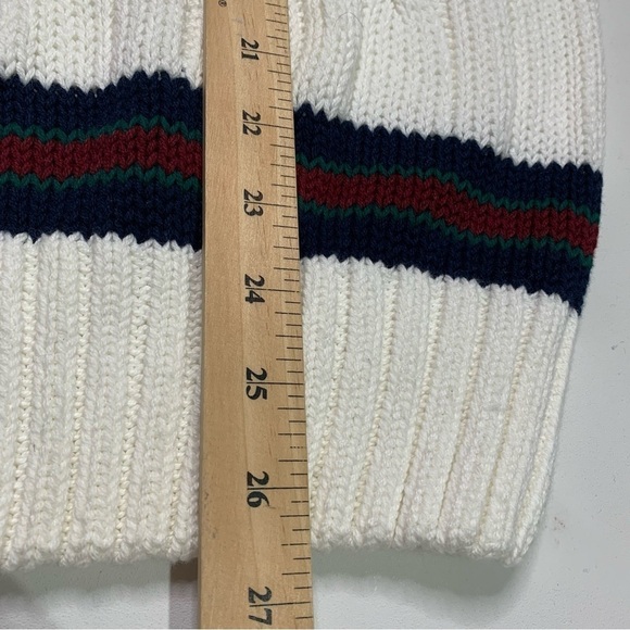 Vintage new stock Main River Company V-Neck off-white Iconic Cricket Sweater XL - Picture 7 of 7